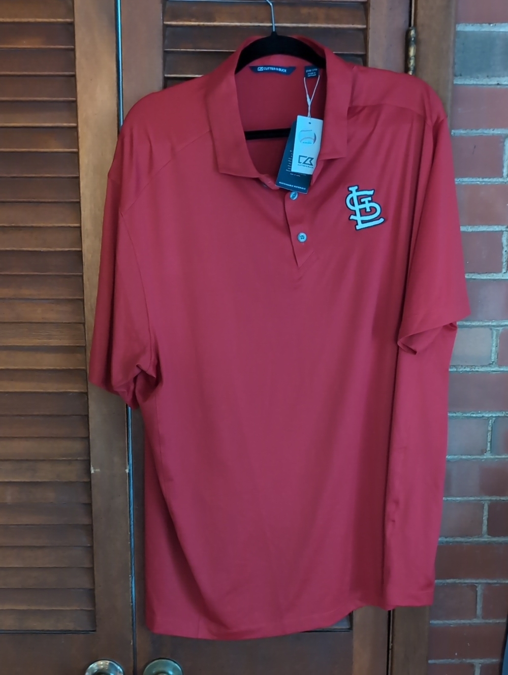 Cutter & Buck Men's Long-Sleeve Red St. Louis Cardinals Performance Polo